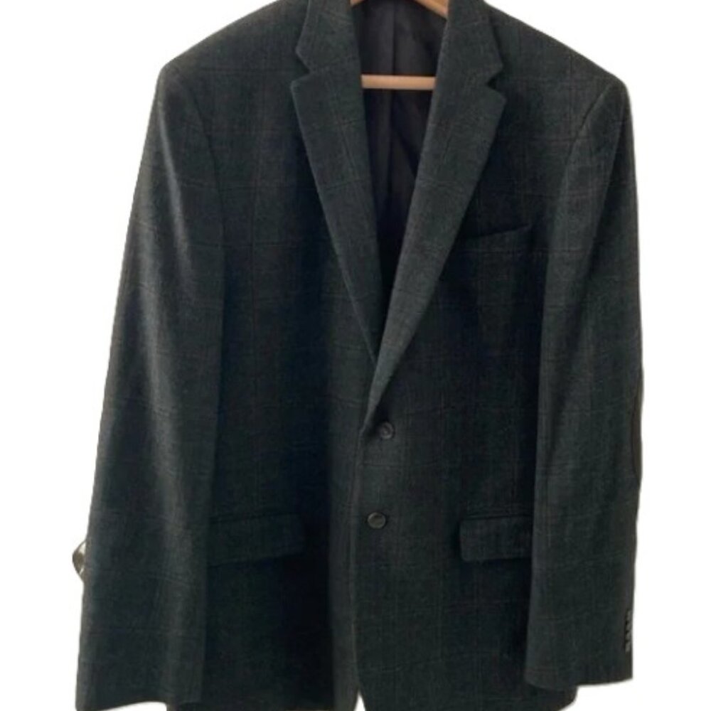 Jos A Banks chocolate plaid blazer
